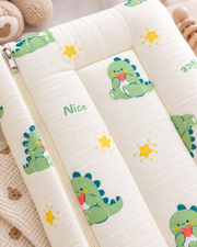 Muslin Carry Bed/Nest - Dino Baby